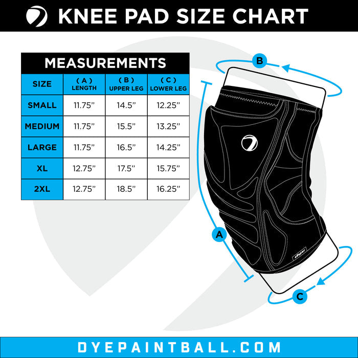 DYE Performance Knee Pads paintball protective gear – opposite side view