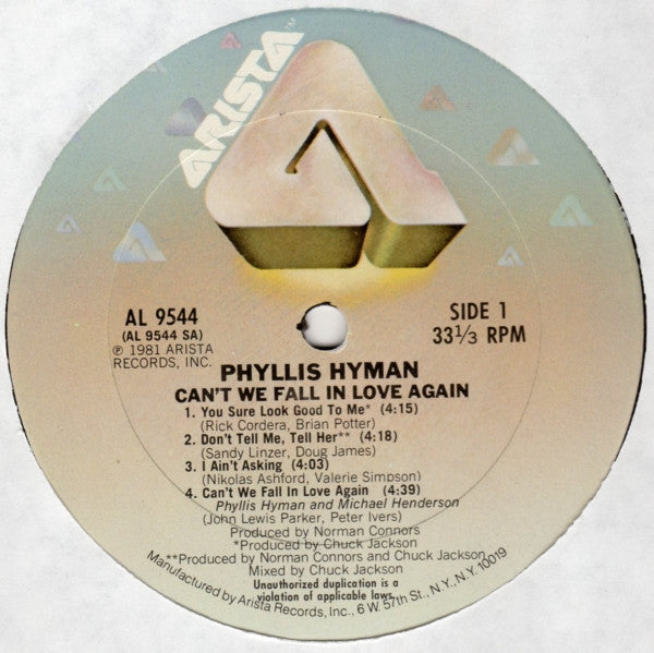 Phyllis Hyman - Can't We Fall In Love Again (LP) [US] 1st (Near Mint (NM or M-))