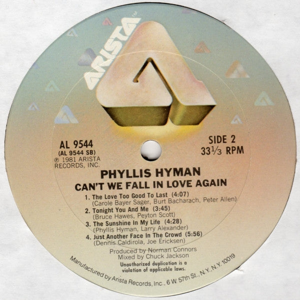 Phyllis Hyman - Can't We Fall In Love Again (LP) [US] 1st (Near Mint (NM or M-))