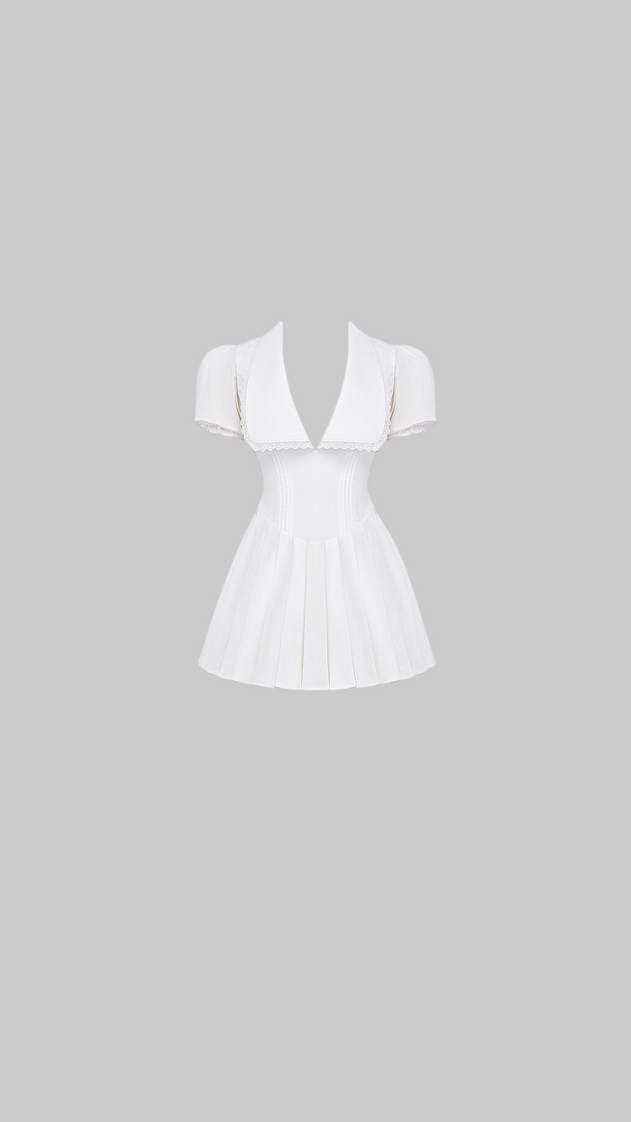 Piera White Cotton Dress