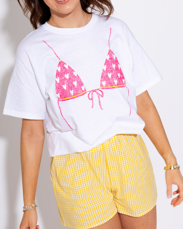 Pink Heart Bikini Graphic Tee