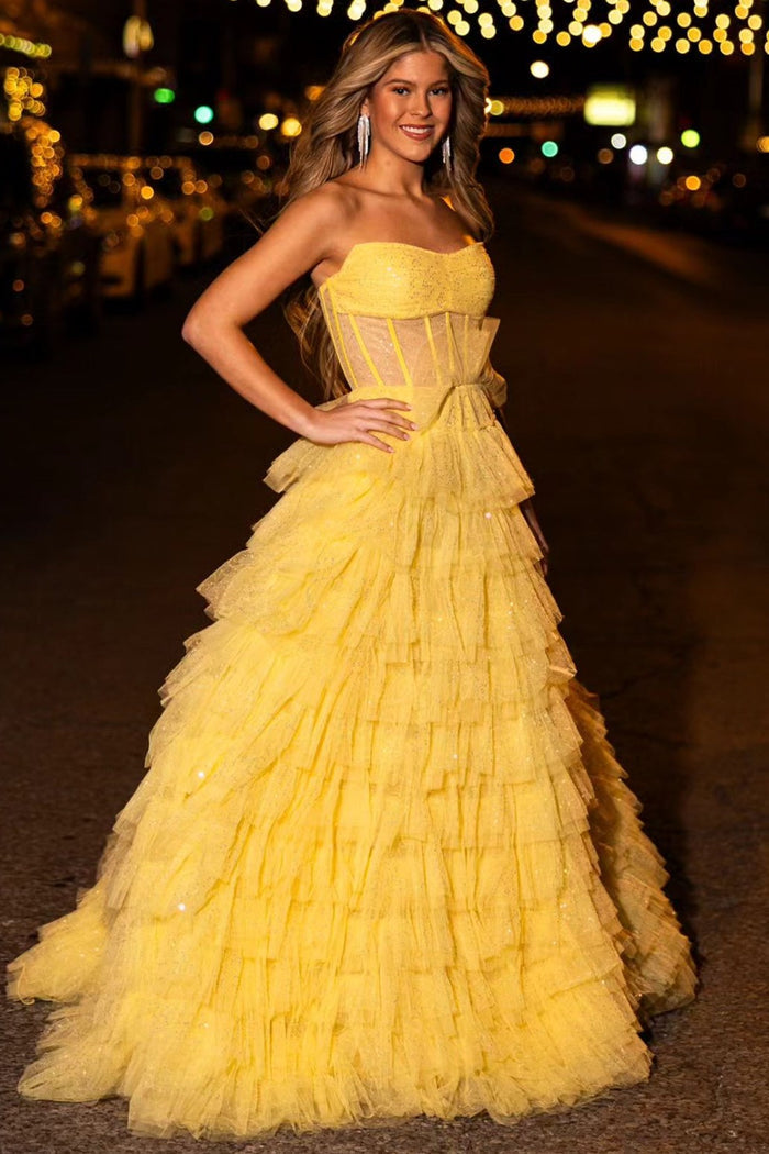 Yellow / Custom Size / Tulle