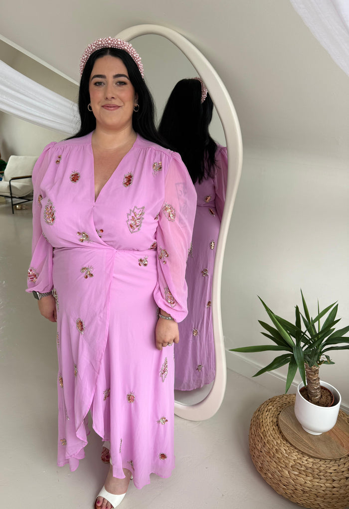 Pink Wrap Dress