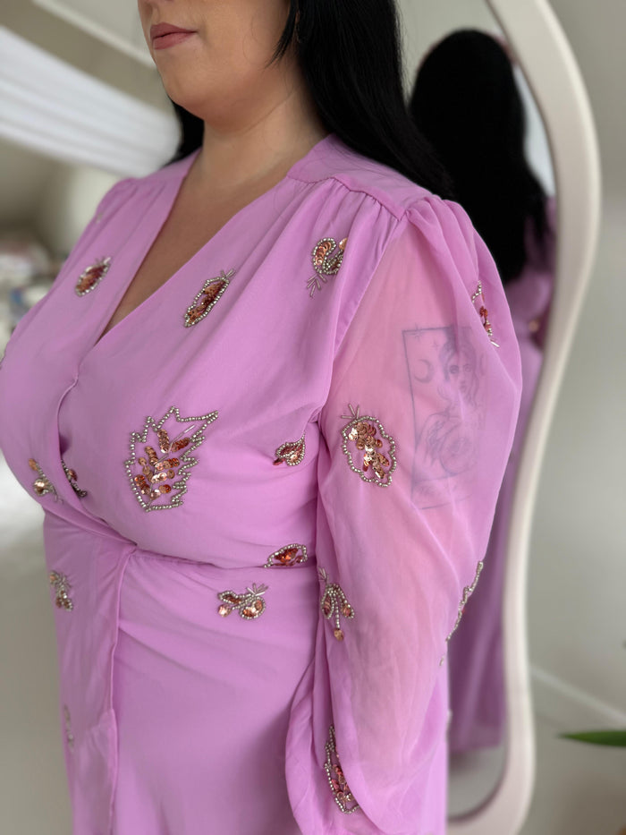 Pink Wrap Dress
