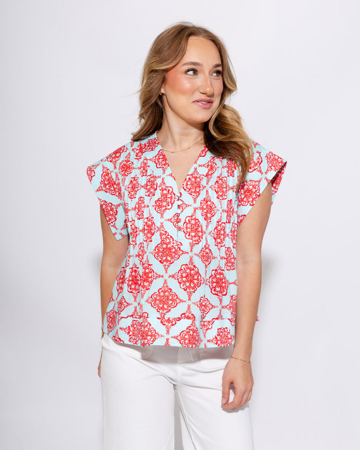 Pintuck Artisan Charm Top