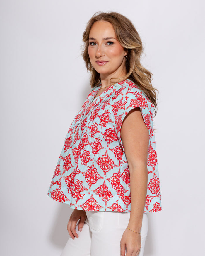 Pintuck Artisan Charm Top