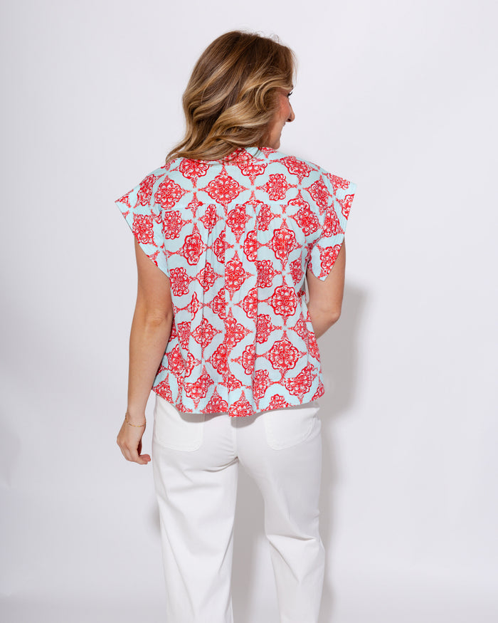 Pintuck Artisan Charm Top