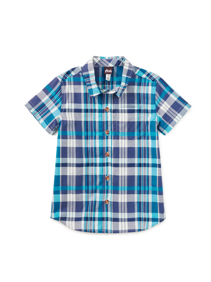 Plaid Button Up Woven Shirt