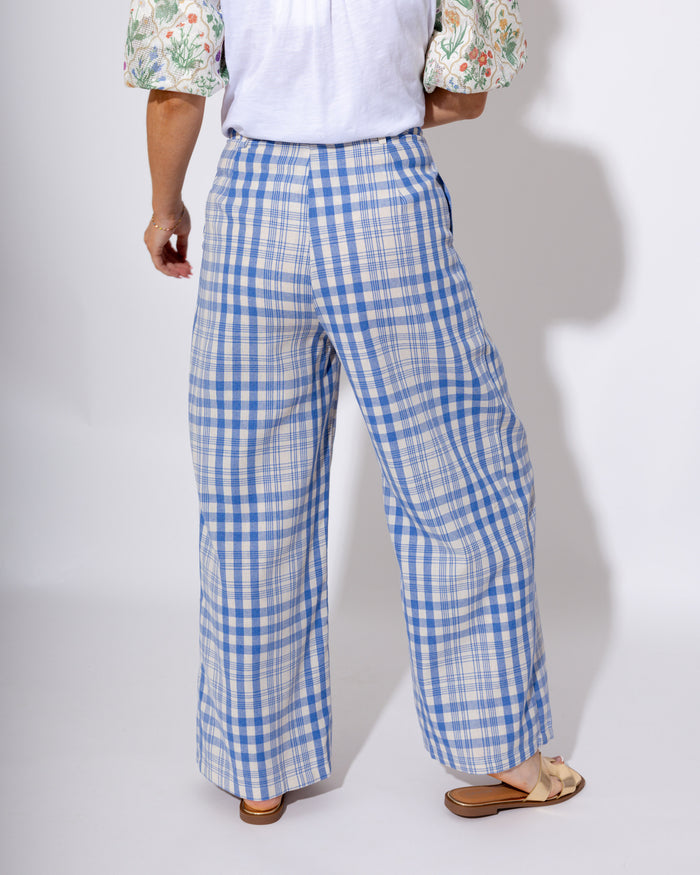 Plaid High Waist Straight Pleated Pants - Beulah Style - Gaudie & Co. Southeast Texas Boutique