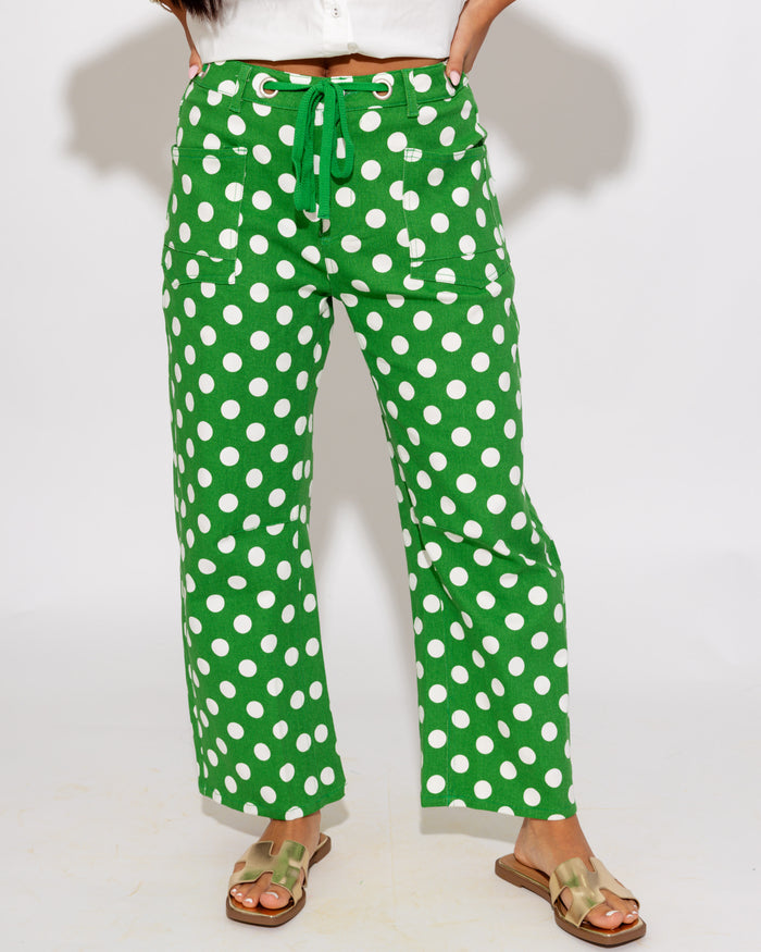 Playful Polka Dot Barrel Pants