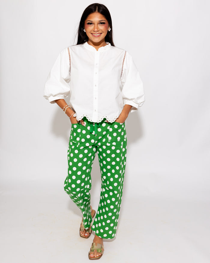 Playful Polka Dot Barrel Pants
