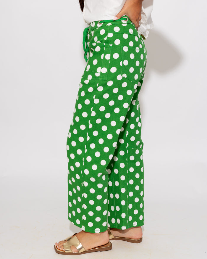 Playful Polka Dot Barrel Pants