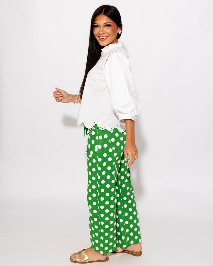 Playful Polka Dot Barrel Pants