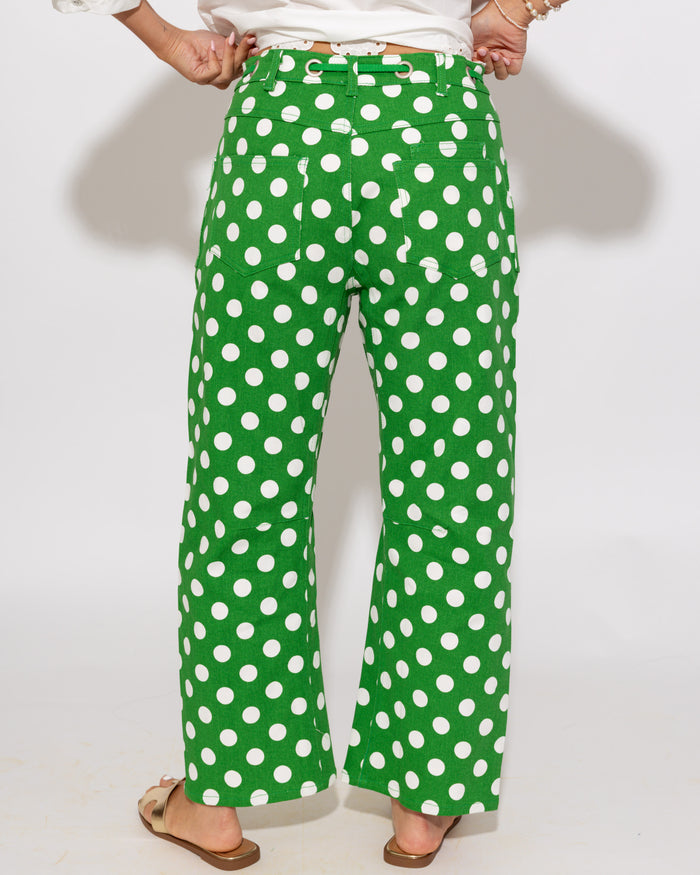 Playful Polka Dot Barrel Pants
