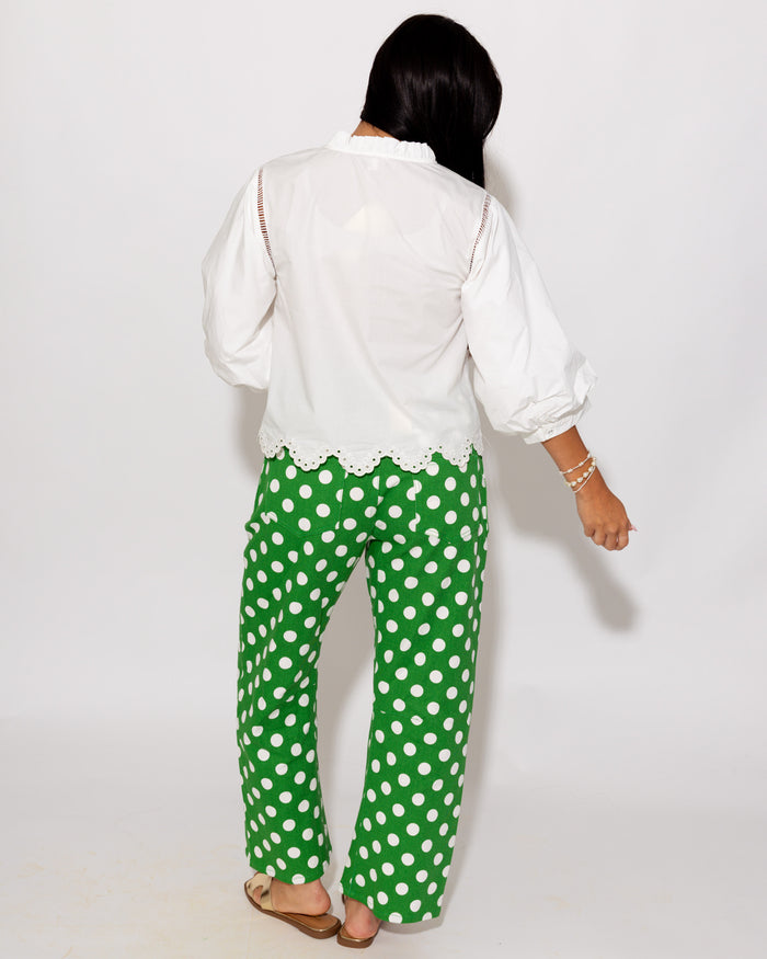 Playful Polka Dot Barrel Pants