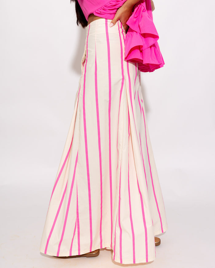 Playful Pop Striped Wide-Leg Pants