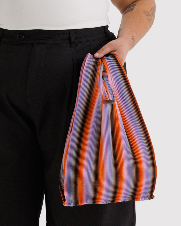 Baggu - Pleated Baggu - Gradient Stripe Poppy & Lilac -