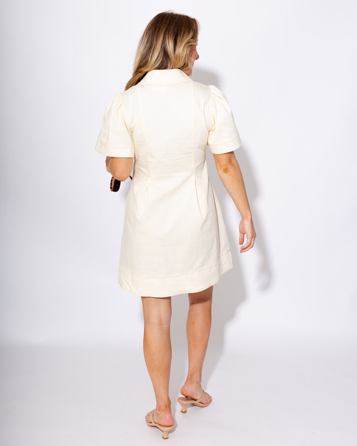 Polished & Pleated Mini in Butter Yellow