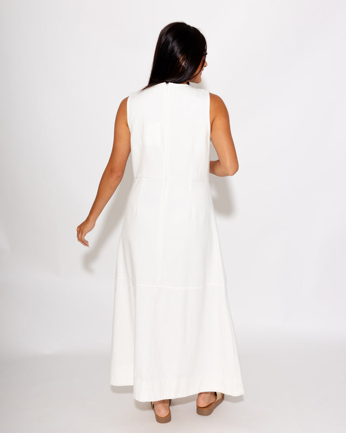 Polished Sleeveless Horsebit Midi Dress