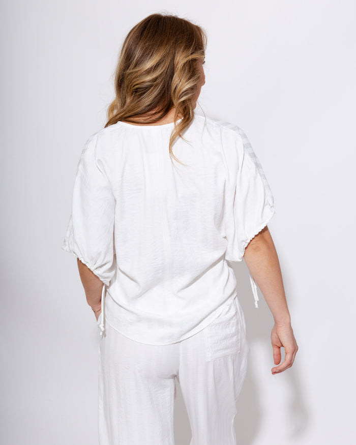 Polished White Stripe Set