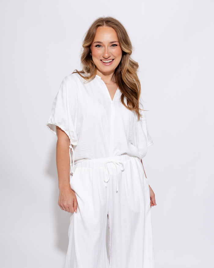 Polished White Stripe Set