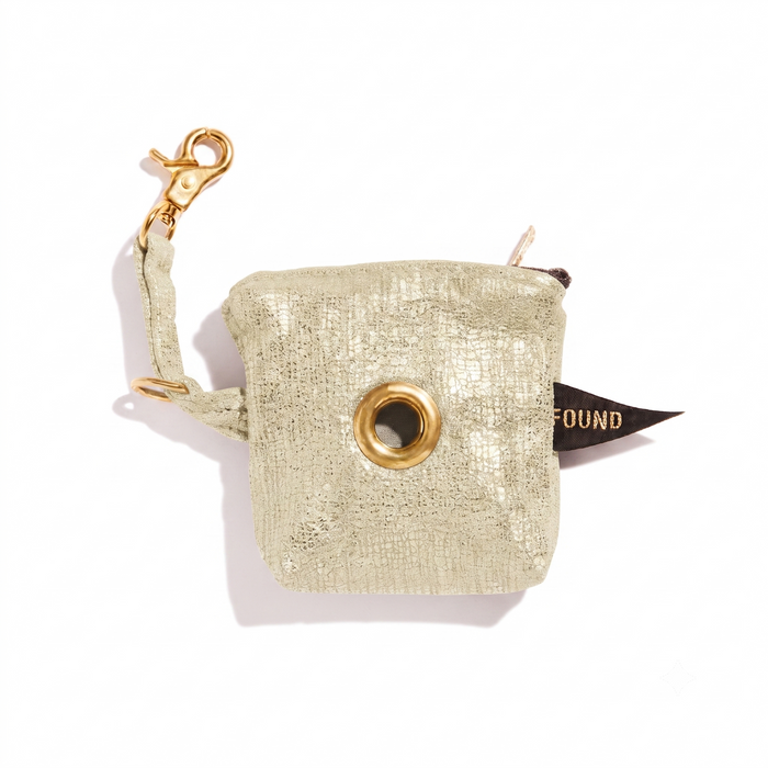 Found My Animal - Poop Bag Pouch - Crinkled Gold -