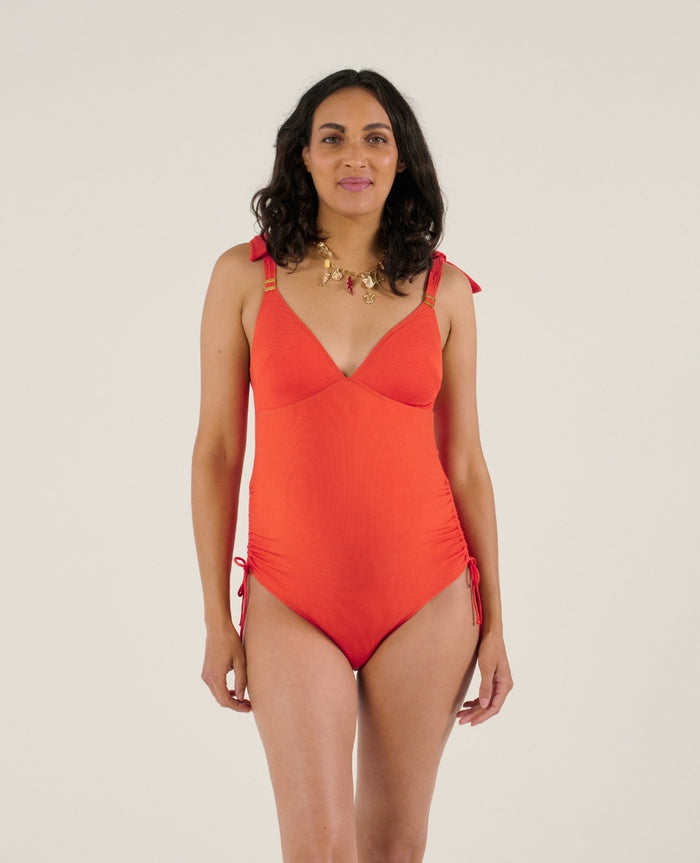 Porto Vecchio maternity swimsuit - Orange