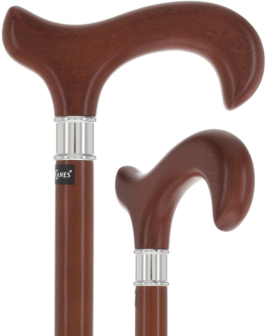 Premium Dr. House Walnut: Stained Beechwood Stainless Steel Collar
