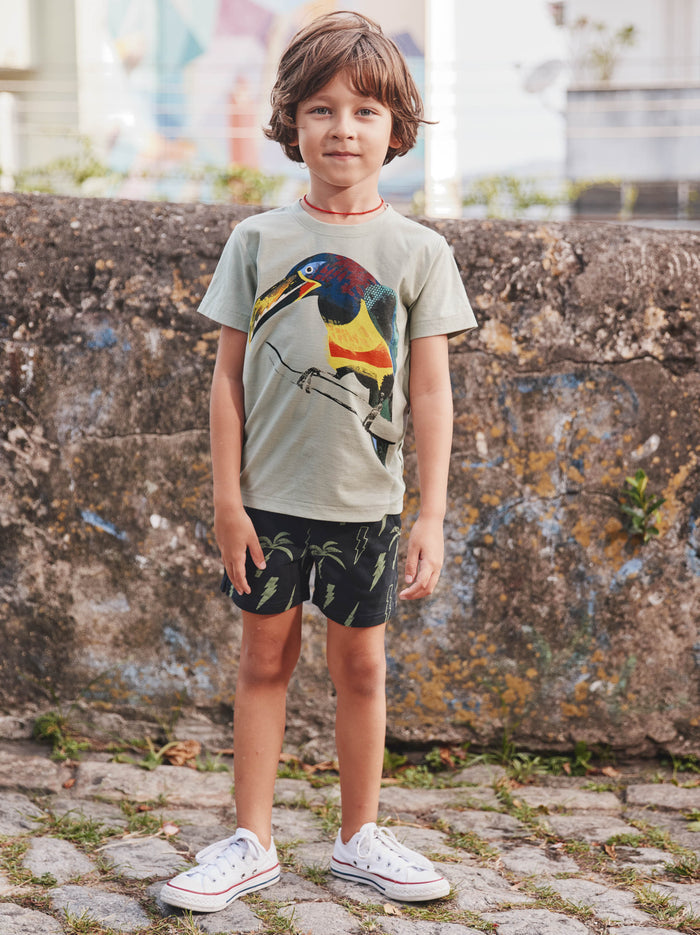 Printed Knit Shortie