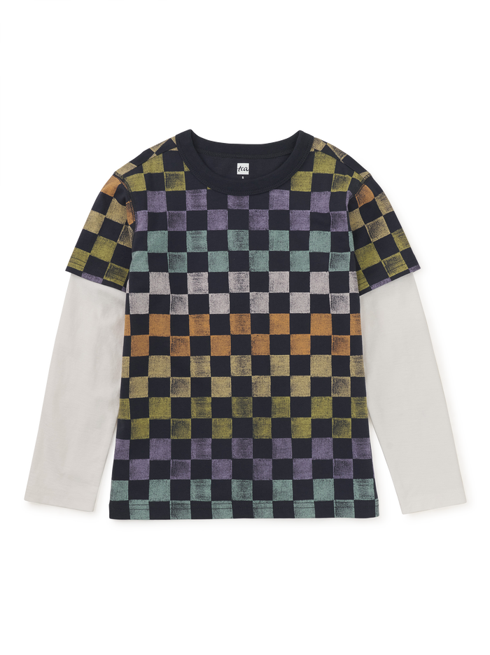 Printed Layered Sleeve Tee