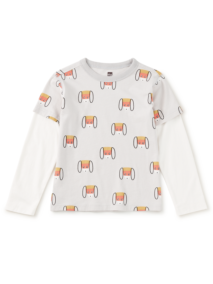 Printed Layered Sleeve Tee