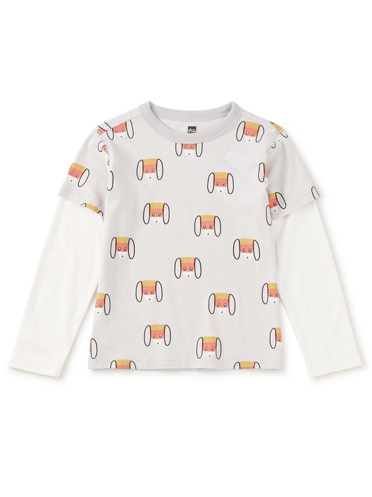 Printed Layered Sleeve Tee
