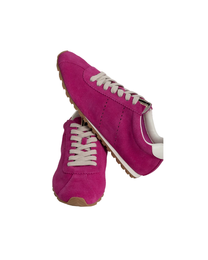 Priscilla Sneaker in Fuchsia Suede