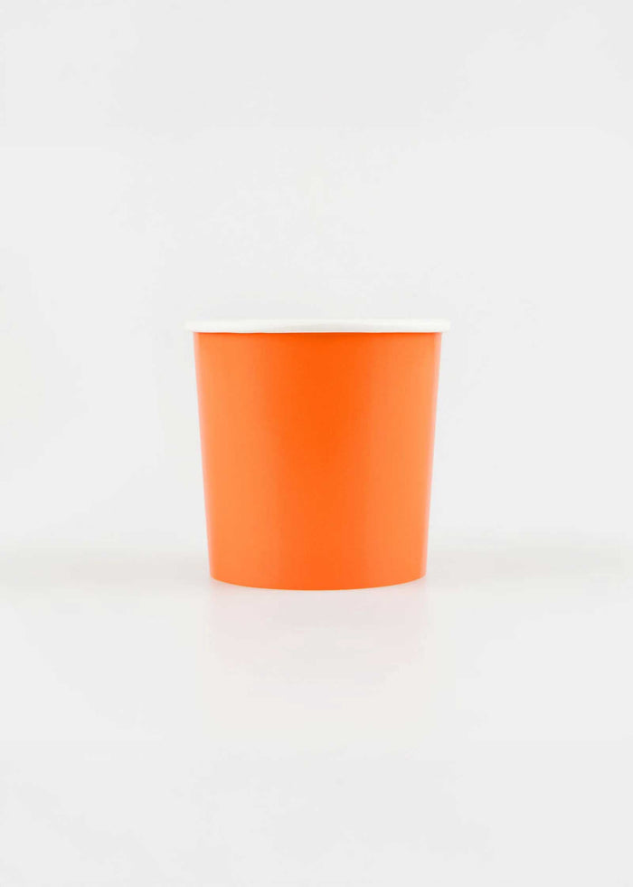 Meri Meri - Pumpkin Orange Tumbler Cups -