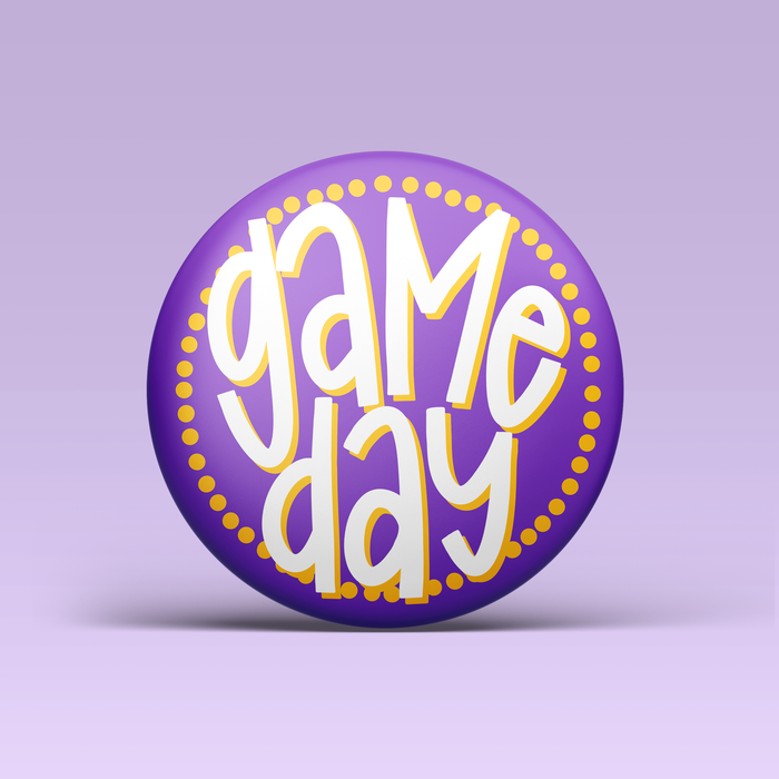 Purple & Gold Game Day Buttons
