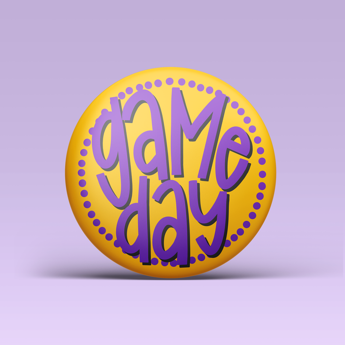 Purple & Gold Game Day Buttons