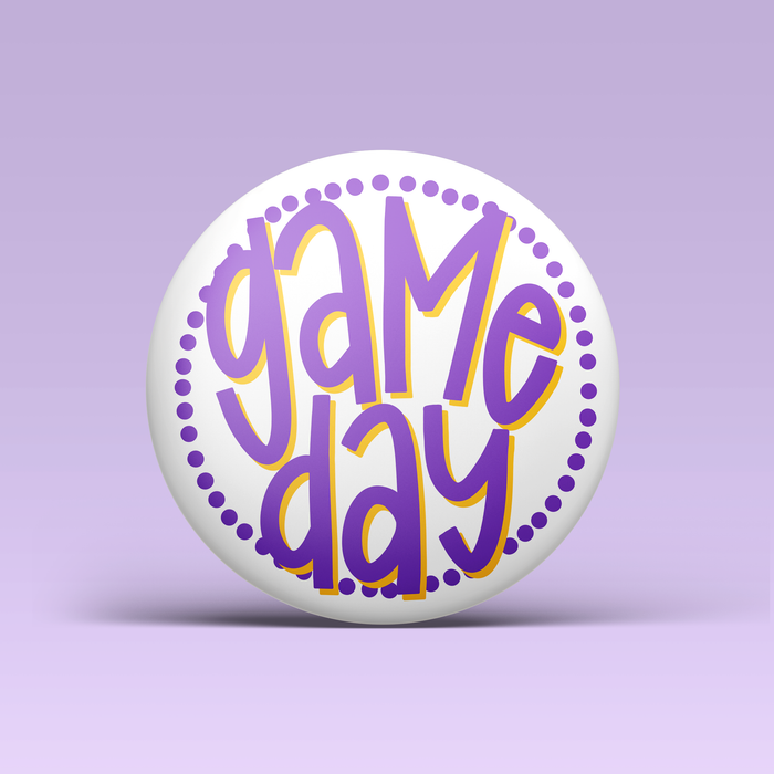 Purple & Gold Game Day Buttons