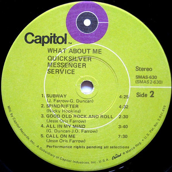 Quicksilver Messenger Service - What About Me