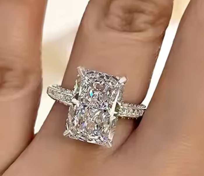 Radiant Cut Pave Ring