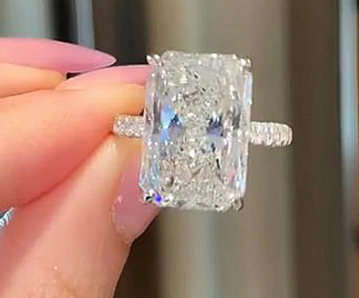 Radiant Cut Pave Ring