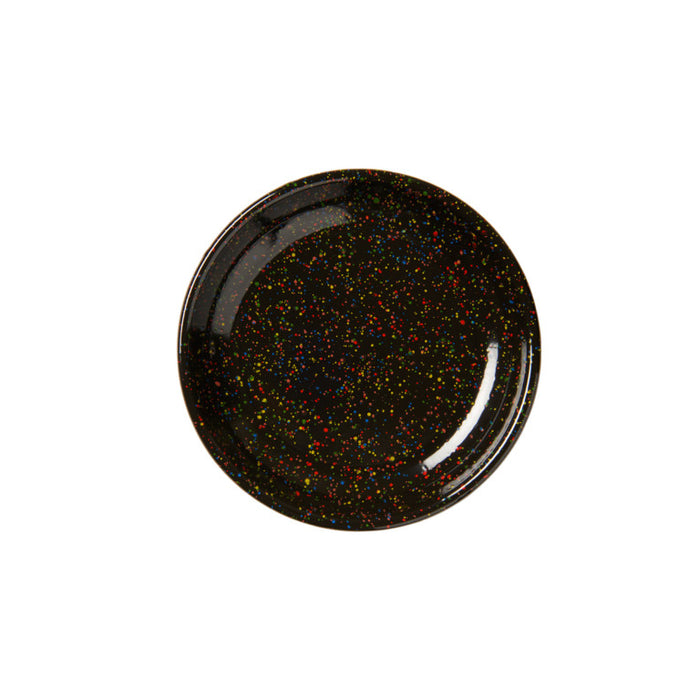 Crow Canyon Home - Rainbow Falls Coupe Salad Plate - Black -