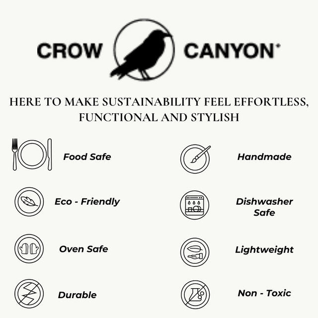 Crow Canyon Home - Rainbow Falls Coupe Salad Plate - Black -