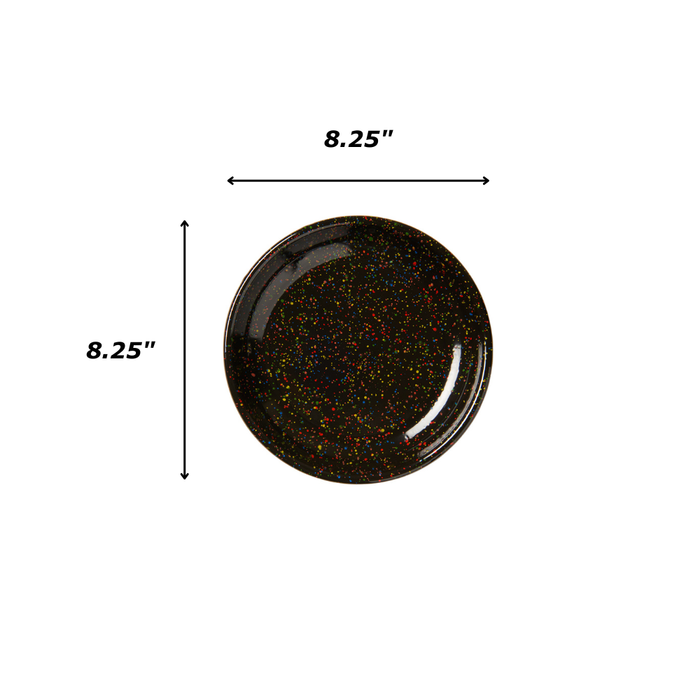 Crow Canyon Home - Rainbow Falls Coupe Salad Plate - Black -