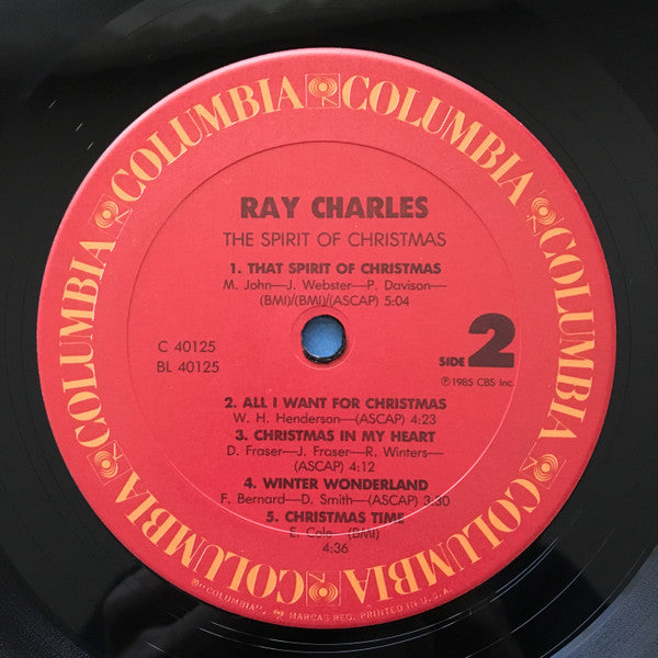 Ray Charles - The Spirit Of Christmas (1985 US Press)