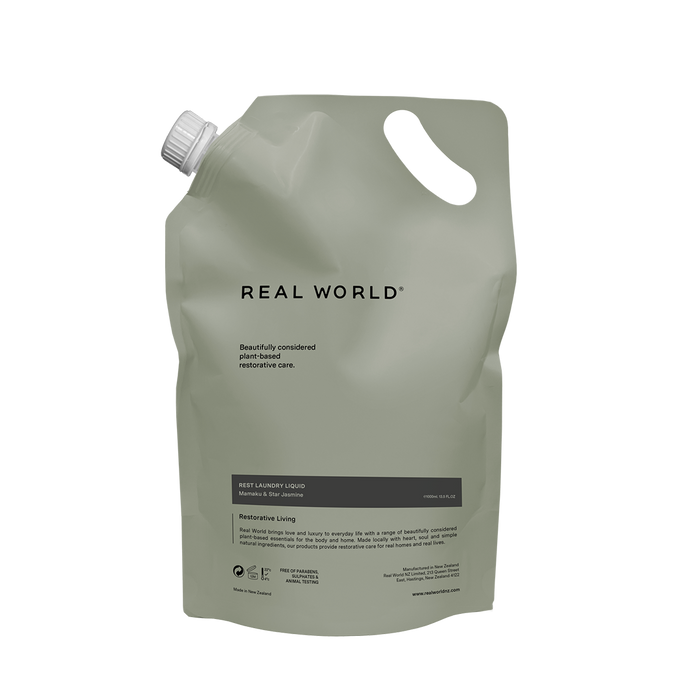 Real World home fragrance 1000ml Real World Rest Laundry Liquid - Mamaku & Star Jasmine