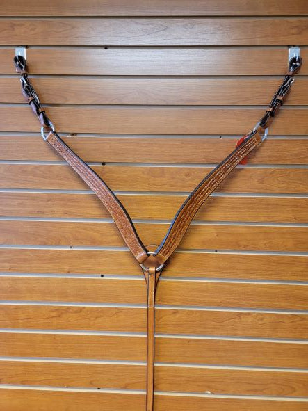 Red Cliff's Tack Barbed Wire Tooled Western Breastcollar - Final Sale