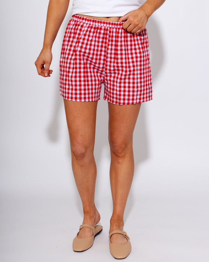 Red Gingham Shorts