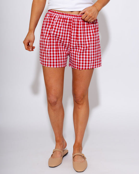Red Gingham Shorts