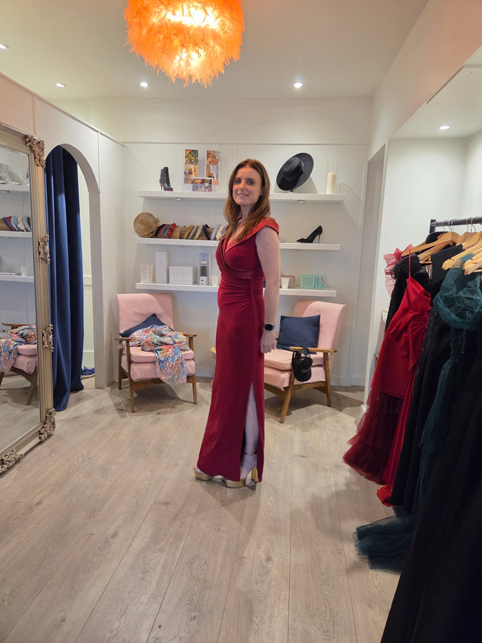 Red Maxi Ruched