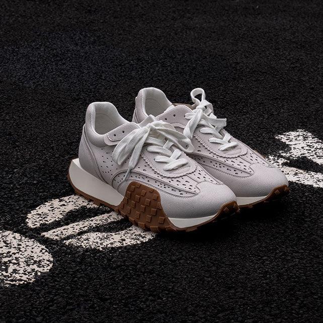 Retro Niche Thick-Soled Jogging Casual Sneakers with Breathable Comfort & Color-Blocking Style - Allen-Fitness